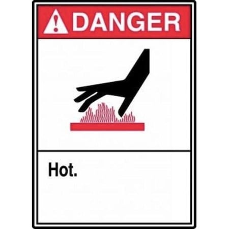 Accuform ANSI DANGER SAFETY SIGN HOT 10 in  X MEQM019XL